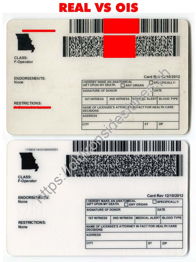 Missouri Driver License (Old MO U21) | oldironsidesfakes - Image 2