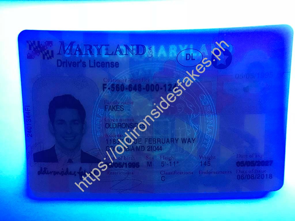 Maryland Driver License | old ironside fake ids - Image 3