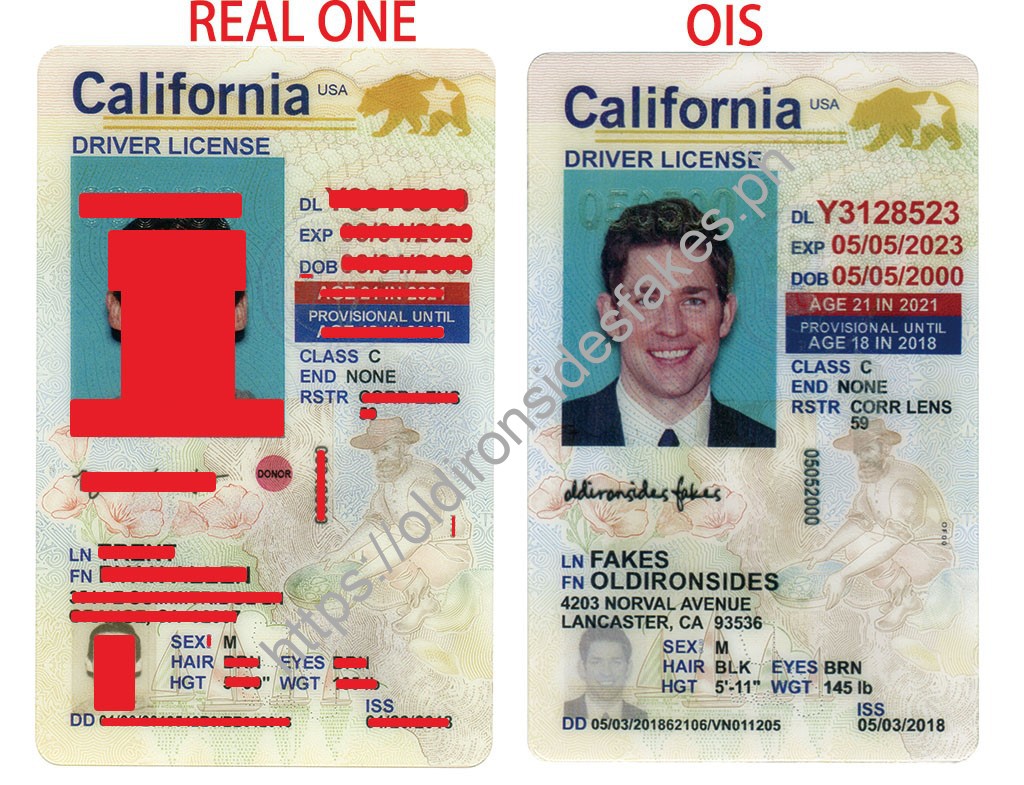 OldIronsidesFakes PH - California Driver License(New CA U21)