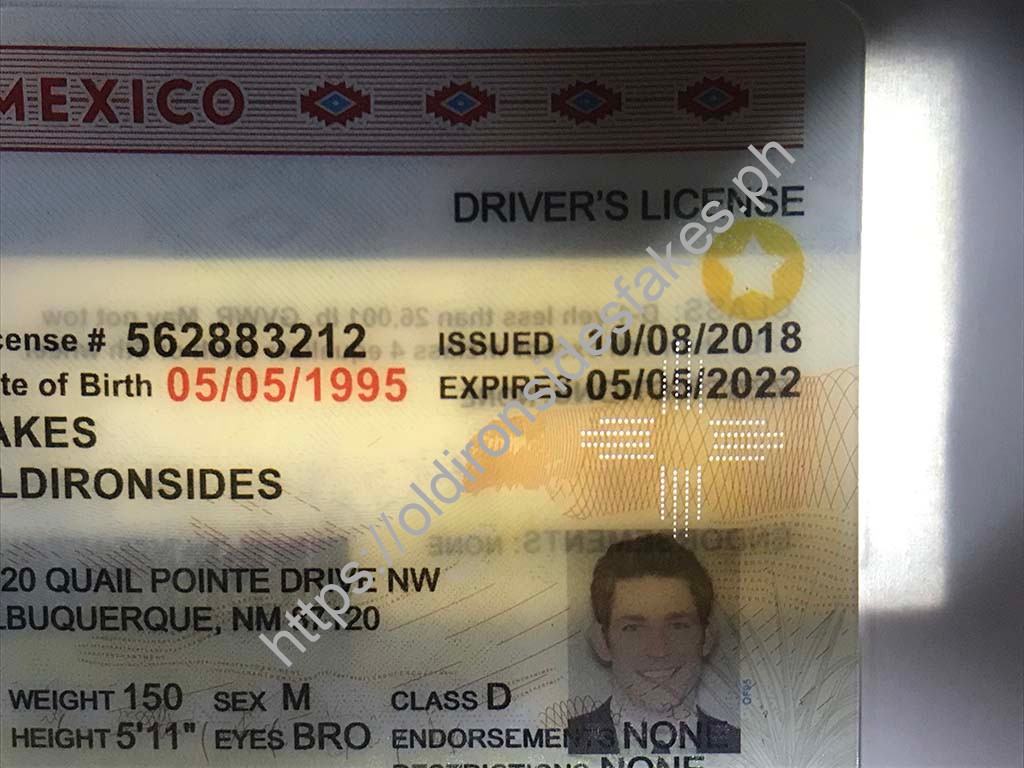 New Mexico Driver License (NM) | old ironsides fakes - Image 3